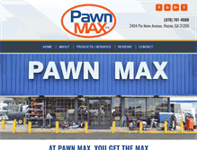 Tablet Screenshot of pawnmaxinc.com